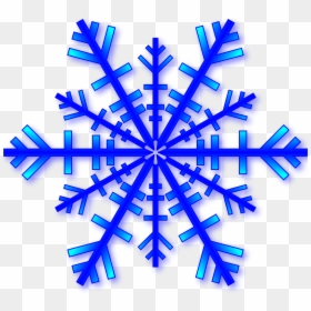 Blue Snowflake With Shadow - Transparent Background Snowflake Clipart, HD Png Download - blue snowflake png