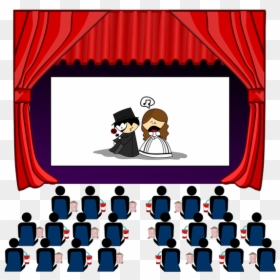 Theatre Clipart Stage - Theatre Curtains Clip Art, HD Png Download - stage curtain png