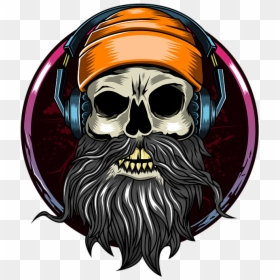 Music Skull With Headphones, HD Png Download - skull with headphones png