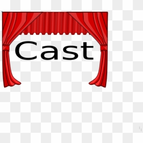 Cast List Title Clip Art - Theatre Curtains Clip Art, HD Png Download - stage curtain png