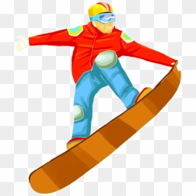 Snowboard Clipart Vacation - Snowboard Cartoon Png, Transparent Png - snowboarder png