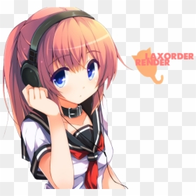 Anime Headphones Png - Anime Girl With Headphones, Transparent Png - manga girl png