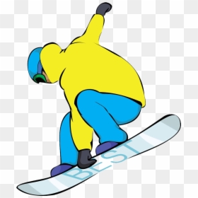 Snowboarding Cartoon Skiing Download Hd Png Clipart - Cartoon Snowboard Transparent, Png Download - snowboarder png