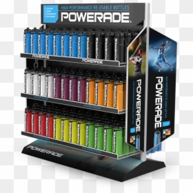 2016 03 14 Powerade Floor Display Shelf Side 002 R4 - Shelf, HD Png Download - powerade png