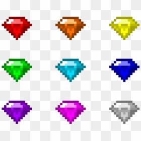 Sonic Chaos Emerald Sprites, HD Png Download - chaos symbol png
