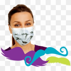 Primed Movember Mask - Illustration, HD Png Download - surgical mask png