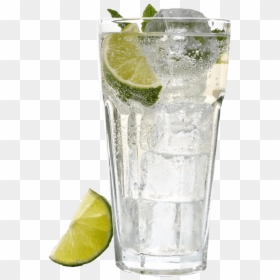 Gin Glass Transparent Background, HD Png Download - lemon lime png