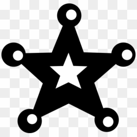 Scalable Vector Graphics Sheriff Badge Computer Icons - Red Tin Star Tree Topper, HD Png Download - sheriff png