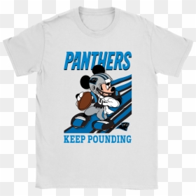 Carolina Panthers Slogan Keep Pounding Mickey Mouse - Nfl, HD Png Download - panthers helmet png