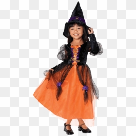 Witch Costume Png - Pretty Witch Costume Child, Transparent Png - halloween hat png