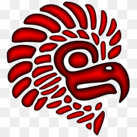 Crimson Stylized Mexican Eagle Silhouette - Silhouette Png Vector Cliparts, Transparent Png - mexican eagle png