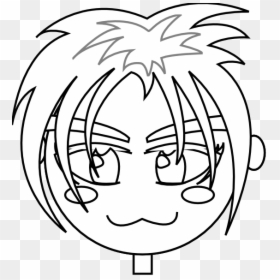 Cool Boy Black White Line 555px - Drawing, HD Png Download - cool line png
