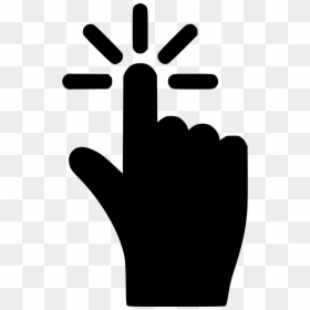 Press Button Touch Index Pointer Cursor Finger Point - Click Button Icon Png, Transparent Png - pointer icon png