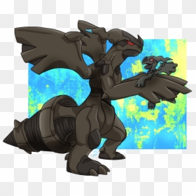 Zekrom And Reshiram Chibi, HD Png Download - zekrom png