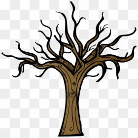 Bare Tree Printout With Free Bare Tree Template Download - Black And White Tree Clipart, HD Png Download - spooky tree png