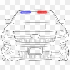 Transparent Police Car - Cop Car Outline Front View, HD Png Download - car outline png