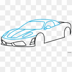 Collection Of Free Camaro Drawing Outline Download - Side View Car Drawing, HD Png Download - car outline png
