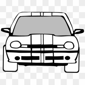 Car, Motor Sport, Race, Danger, White, Front, Outline - Front Of Car Coloring, HD Png Download - car outline png
