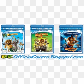 Madagascar Blu Ray Dvd Combo Pack Back, HD Png Download - bluray png