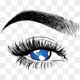 Liner,mascara,human Body,eye Shadow,electric Blue,black - Transparent Eyelash Vector Png, Png Download - eye drawing png