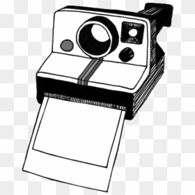 Clip Art Banner Library Stock - Polaroid Camera Clipart Black And White, HD Png Download - camera clipart black and white png