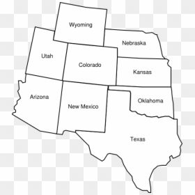Transparent Us Map Outline Png - Map Of Colorado And Surrounding States, Png Download - state of texas outline png