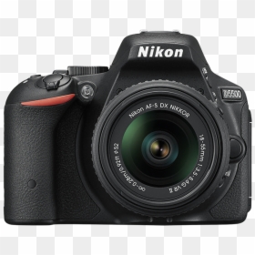 Nikon D5500 18 55 Vr Ii Kit, HD Png Download - camera clipart black and white png