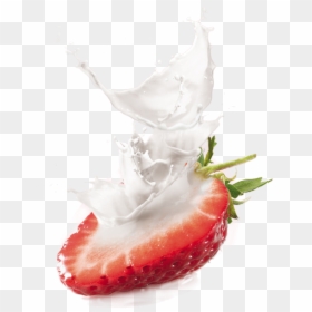 Milk Strawberry Png, Transparent Png - strawberry clipart png