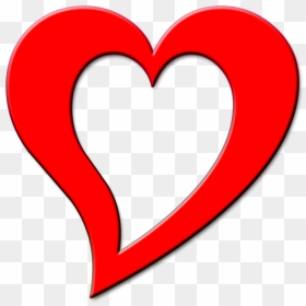 Red, Heart, Outline, Design, Love, Valentine, Day - Love Png, Transparent Png - red heart outline png