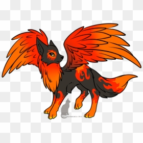 Wolf With Wings Drawing, HD Png Download - anime wolf png