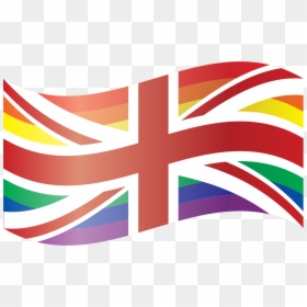 Waving Rainbow Union Flag Clip Arts - Uk Flag Brush Stroke, HD Png Download - soviet union flag png