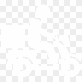 White Bike Delivery Icon Png, Transparent Png - shipping icon png