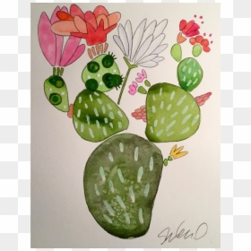 Water Painting Cactus, HD Png Download - watercolor cactus png