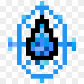 Minecraft Magic Pixel Art, HD Png Download - water symbol png