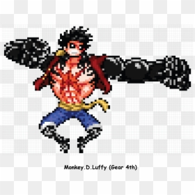 Luffy Gear 4 Pixel Art, HD Png Download - monkey d luffy png