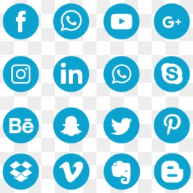 White Facebook Icon Blue - Social Media Icon Blue, HD Png Download - facebook circle icon png