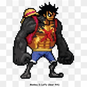 One Piece Luffy Pixel Art, HD Png Download - monkey d luffy png