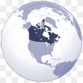 Where Is Canada Located Large Map - Canada Map On The Globe, HD Png Download - canada map png