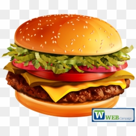 Transparent Burger King Clipart - Transparent Background Burger Png, Png Download - hamburger.png