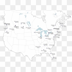 Us Canada Map Transparent Background, HD Png Download - canada map png