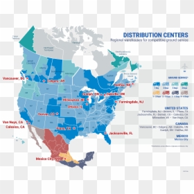Ase Disty Map - High Resolution North America Map, HD Png Download - canada map png