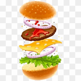 Food Clipart Hamburger 9png - Hamburger Cheese, Transparent Png - hamburger.png