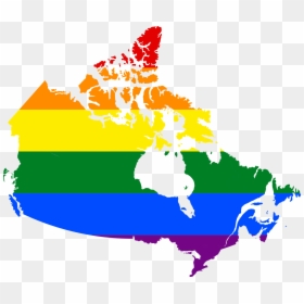 Lgbt Flag Map Of Canada - Canadian Human Rights Act 1996, HD Png Download - canada map png