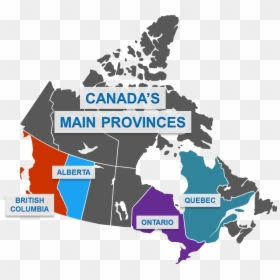 Map Of Canada Black, HD Png Download - canada map png