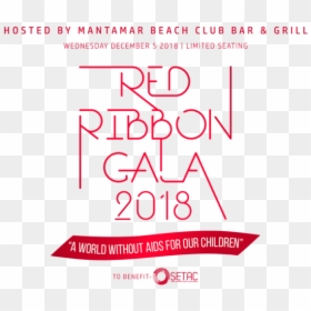 Red Ribbon Gala 2018, Puerto Vallarta Estudiomrgreen - Graphic Design, HD Png Download - aids ribbon png