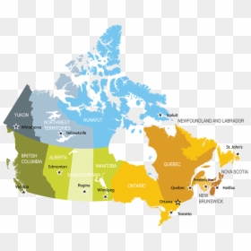 Map Of Provinces And Territories Of Canada - Canada Equalization Payments Map, HD Png Download - canada map png