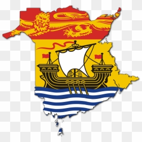 List Of Settlement Provider - New Brunswick Flag Map, HD Png Download - canada map png
