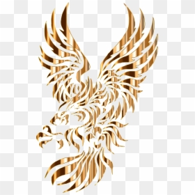 Transparent Tribal Feather Png - Transparent Gold Eagle Logo, Png Download - eagle icon png