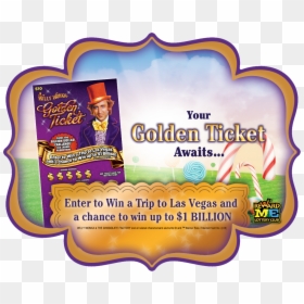 Willy Wonka Golden Ticket Png Transparent Background - Maine Lottery Golden Ticket, Png Download - blank movie ticket png