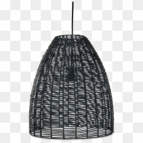Medium Black Boho Wicker Ceiling Pendant - Lampshade, HD Png Download - bohemian png